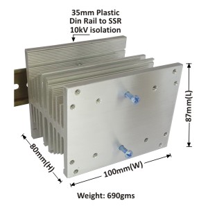 UNI HEAT SINK "A-100" + DIN RAIL