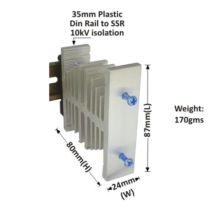 UNI HEAT SINK "B-24" + DIN RAIL