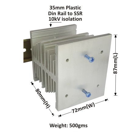 UNI HEAT SINK "B-72" + DIN RAIL