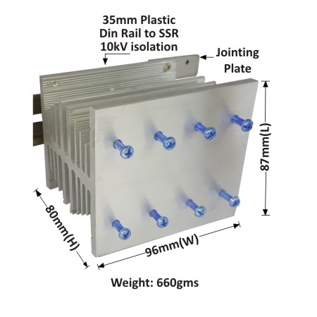UNI HEAT SINK "B-96" + DIN RAIL