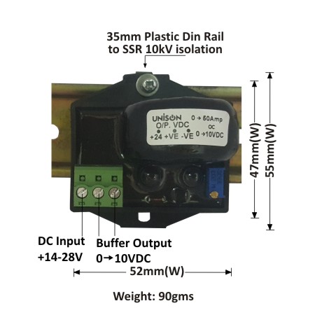 CT 0-50AMP PROPORTIONAL 0-10 VDC WITH BUFFER