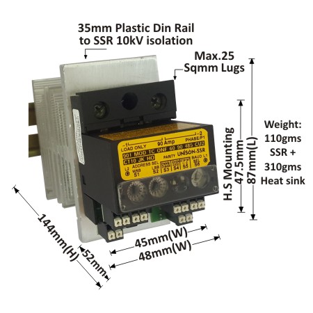 Modbus Temp Control Heat Only Solid State Relay