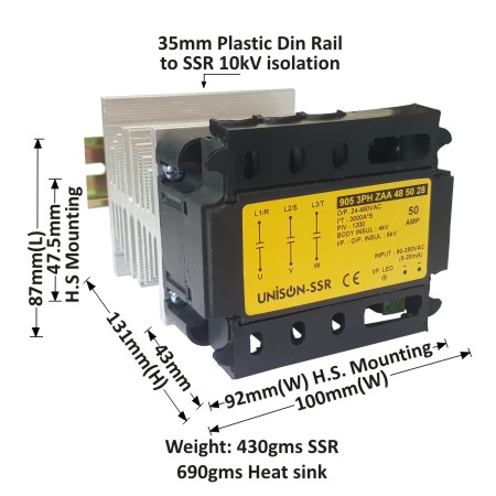 3-PHASE AC to AC Solid State Relay
