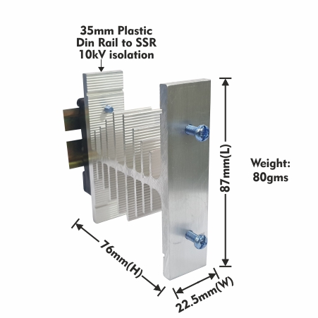 HEAT SINK "T-22.5" + DIN RAIL