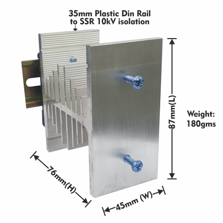 HEAT SINK "T-45" + DIN RAIL